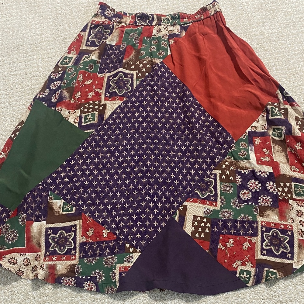 Chaus Multicolor Patchwork Maxi Skirt - image 6